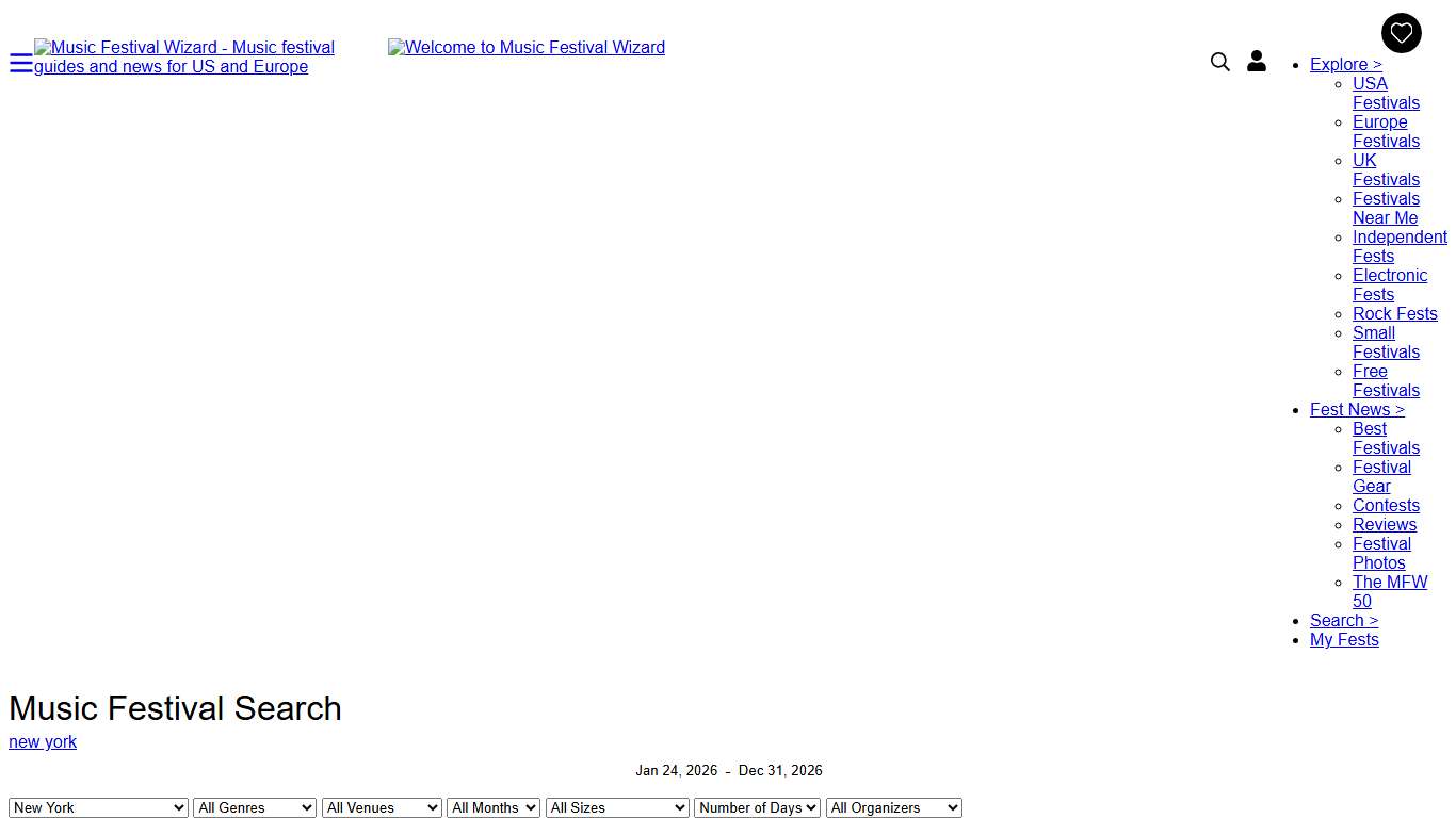 New York Music Festivals 2026 Music Festival Wizard