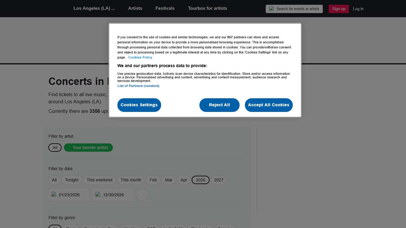 Los Angeles (LA) in 2026 Concerts, Festivals, Tickets & Tour Dates – Songkick